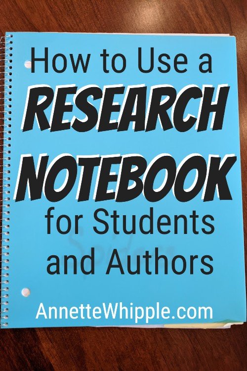 Image of notebook with text "How to use a Research Notebook for Students and Adults"