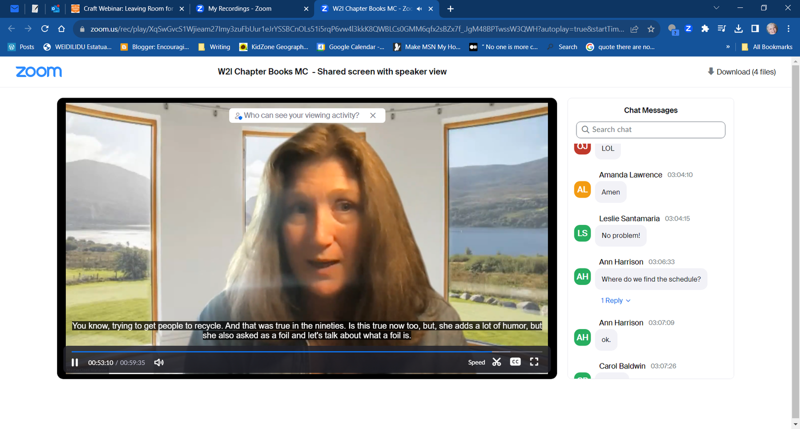 W2I Chapter Books Master Class Review